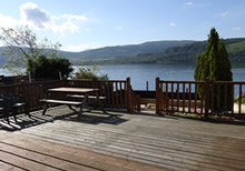 Decking overlooking Loch Fyne